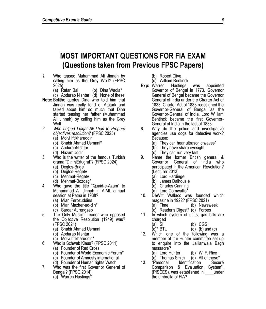 FIA - Federal Investigation Agency Recruitment Guide by Rai Muhammad Iqbal Hussain Kharal