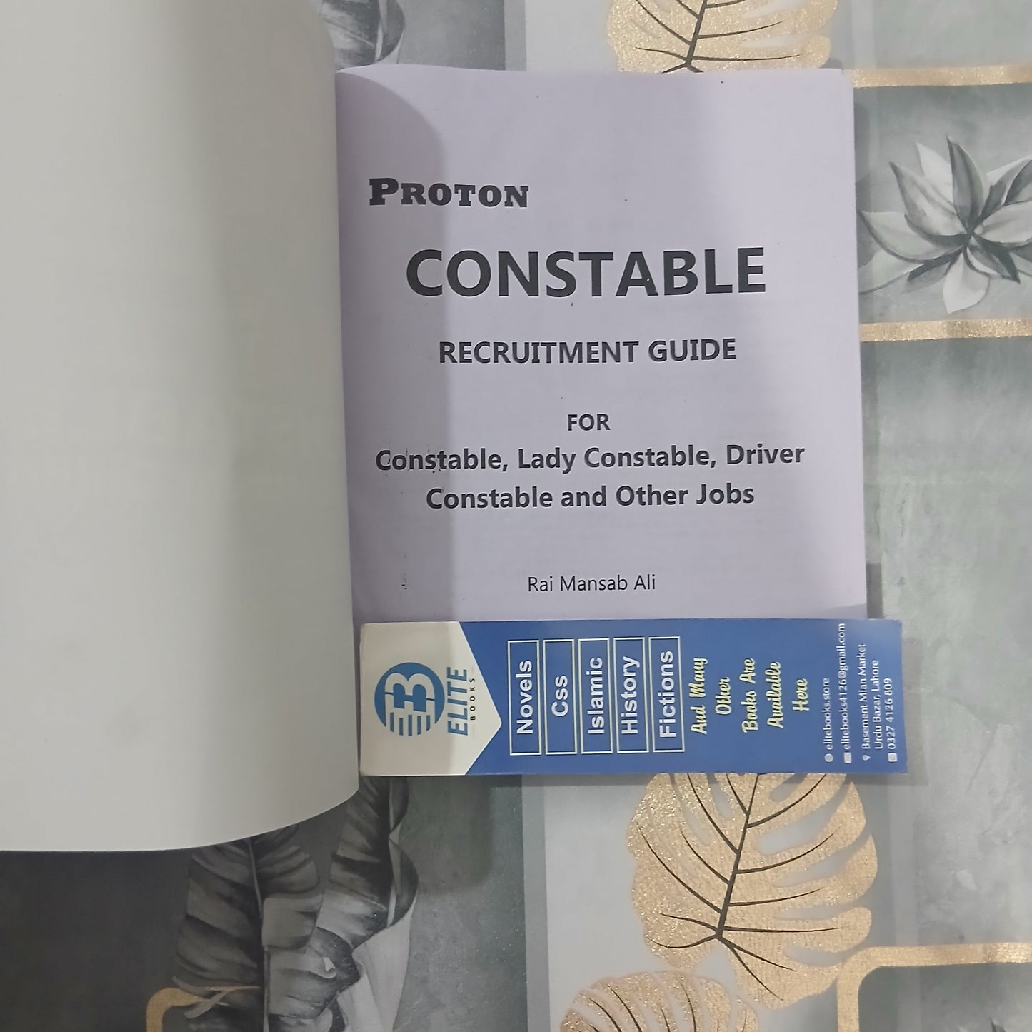 FIA Constable Recruitment Guide by Rai Mansab Ali Khan